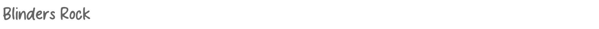 Sample characters Blinders Rock Font